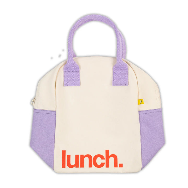 Fluf Zipper Lunch Bag (Lunch Lavender Poppy)
