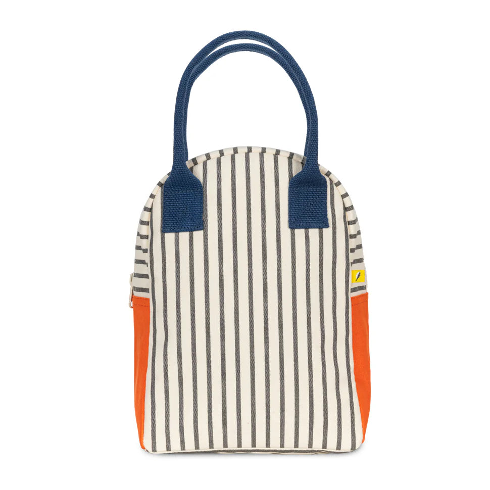 Fluf Zipper Lunch Bag (Pencil Stripe Nautical)