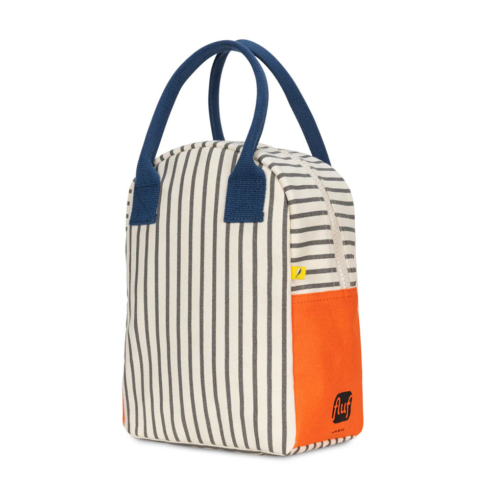 Fluf Zipper Lunch Bag (Pencil Stripe Nautical)