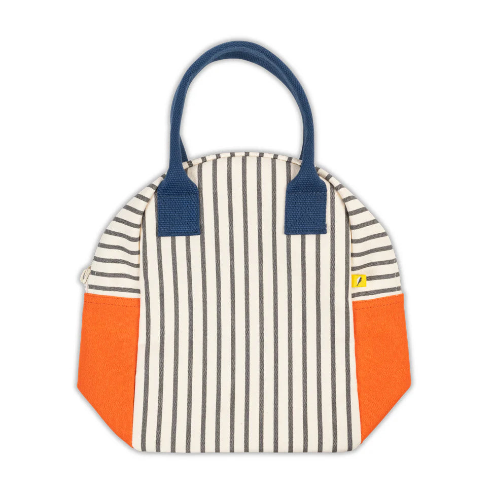 Fluf Zipper Lunch Bag (Pencil Stripe Nautical)