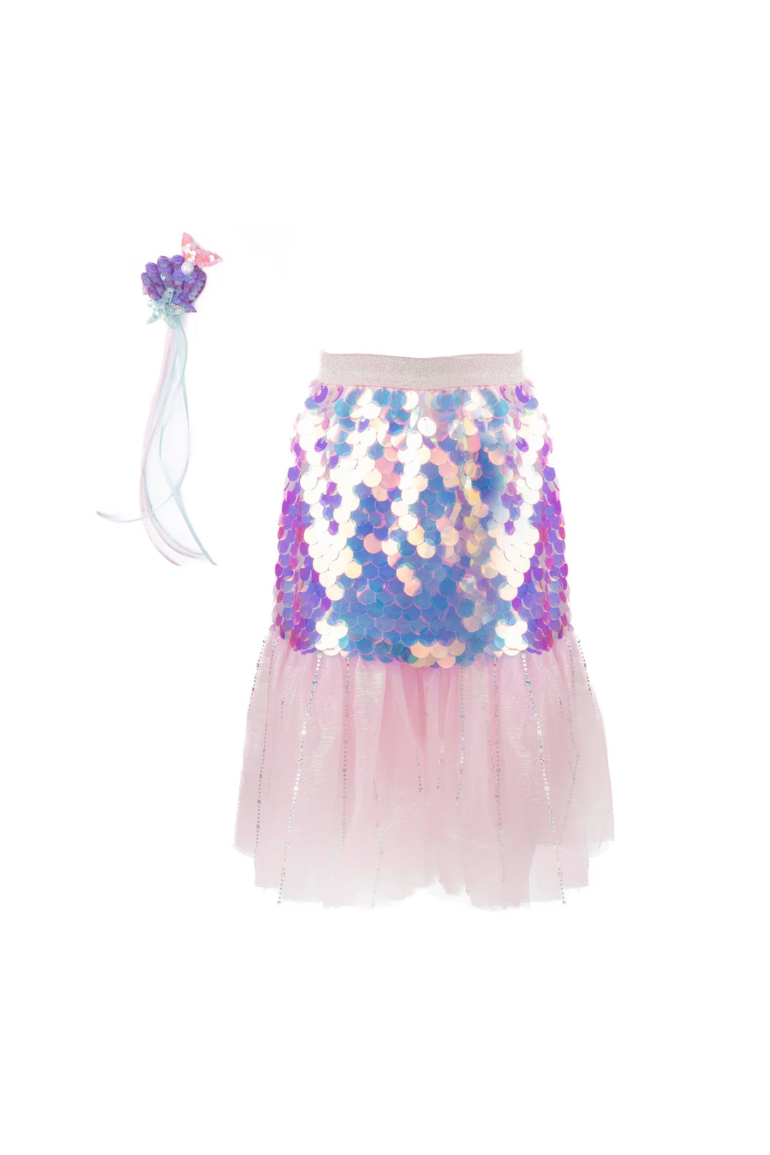 Great Pretenders Bling Bling Mermaid Skirt & Hairclip (Pink)