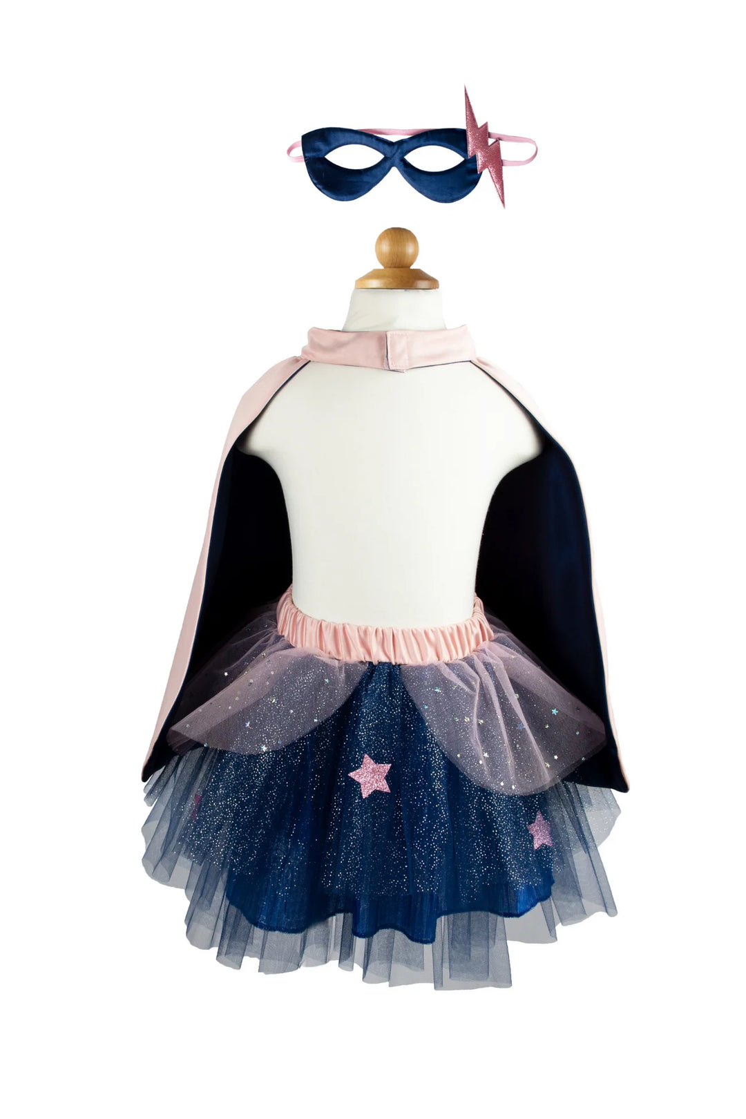 Great Pretenders Super-Duper Tutu, Cape, & Mask (Pink/Navy)