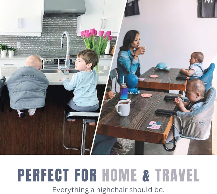 Guzzie & Guss Perch Hook-On Highchair (Black)