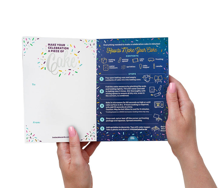 Instacake Card Alien Birthday Vanilla