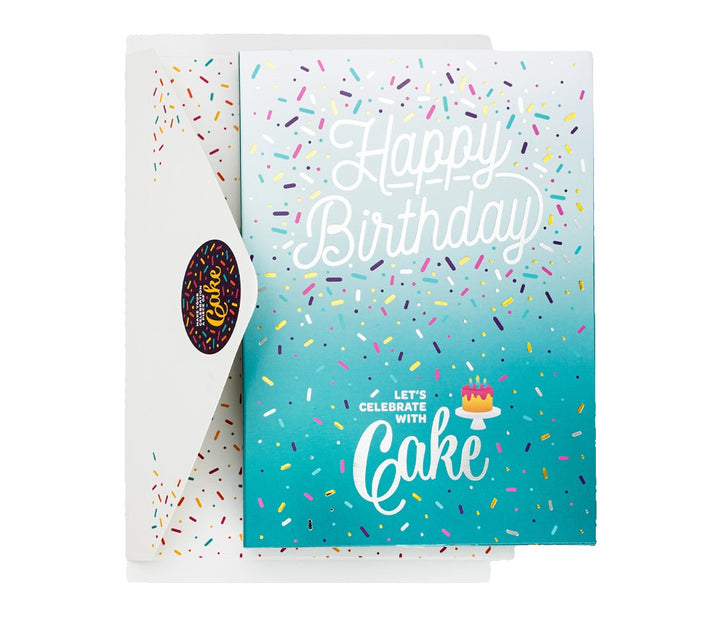 Instacake Card Happy Birthday Teal Vanilla
