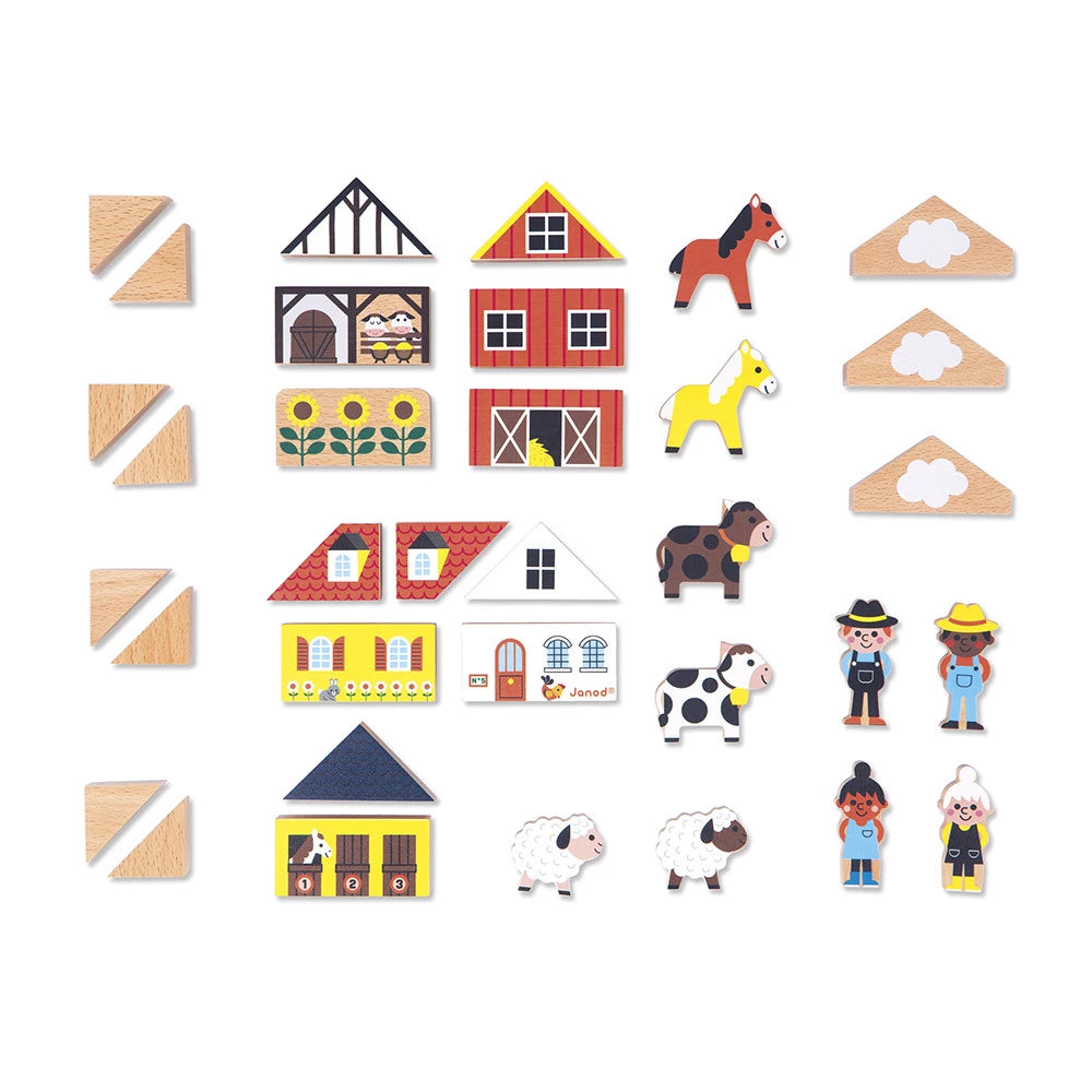 Janod Cross Roads Blocks (Countryside)