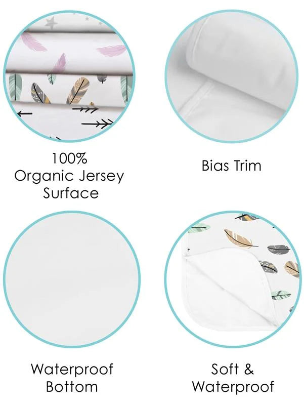 Kushies Organic Jersey Portable Change Pad (White)