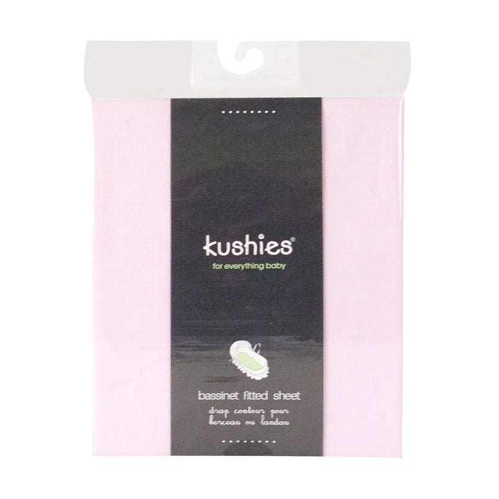 Kushies Percale Bassinet Sheet (Pink)