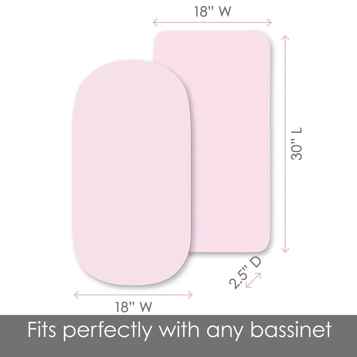 Kushies Percale Bassinet Sheet (Pink)