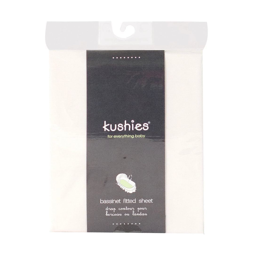 Kushies Percale Bassinet Sheet (White)