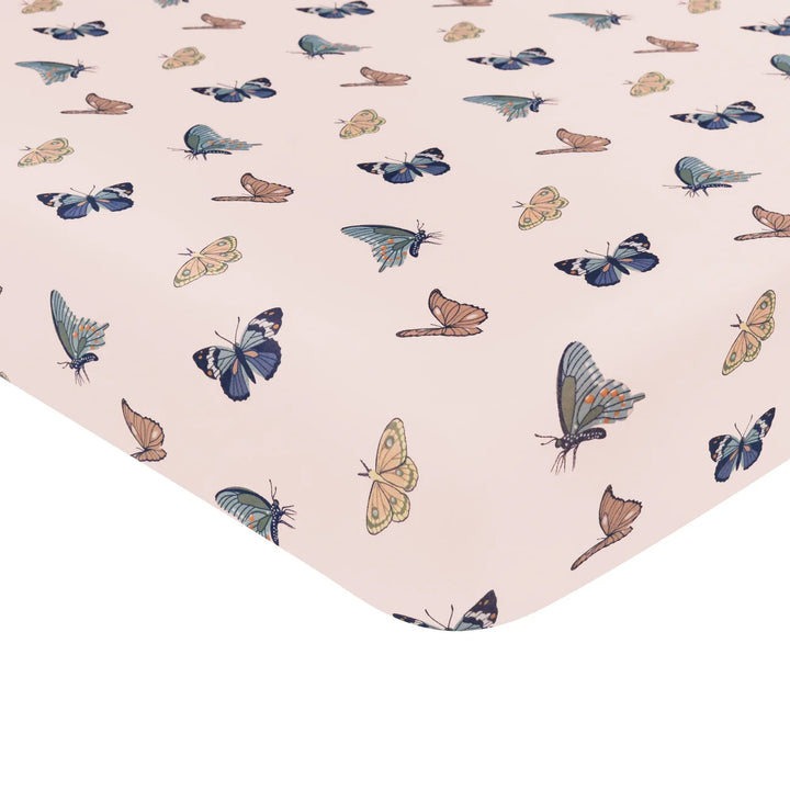 Kyte Baby Crib Sheet (Blush Butterfly)
