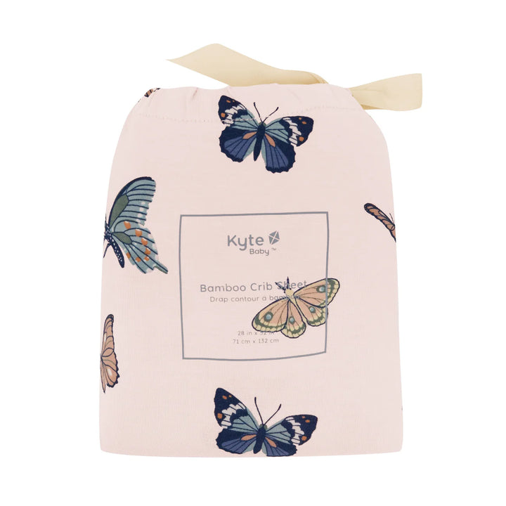 Kyte Baby Crib Sheet (Blush Butterfly)