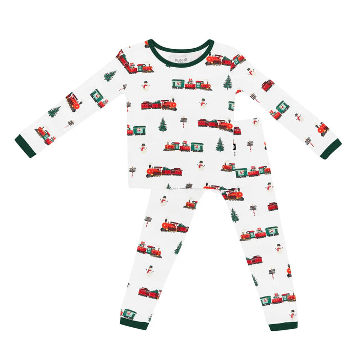 Kyte Baby Long Sleeve Pajamas Holiday Train