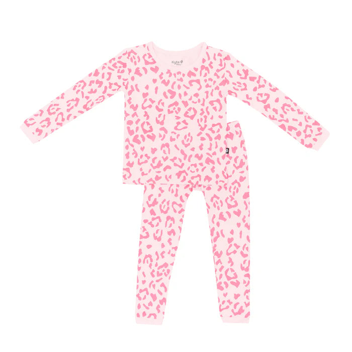Kyte Baby Long Sleeve Pajamas Sakura Leopard babyandme babyandme Kelowna Store