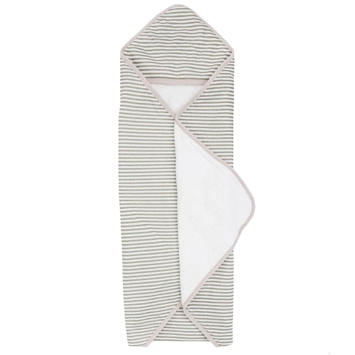 Little Unicorn Infant Hooded Towel (Grey Stripe)