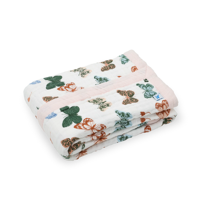 Little Unicorn Cotton Muslin Baby Quilt (Butterflies)