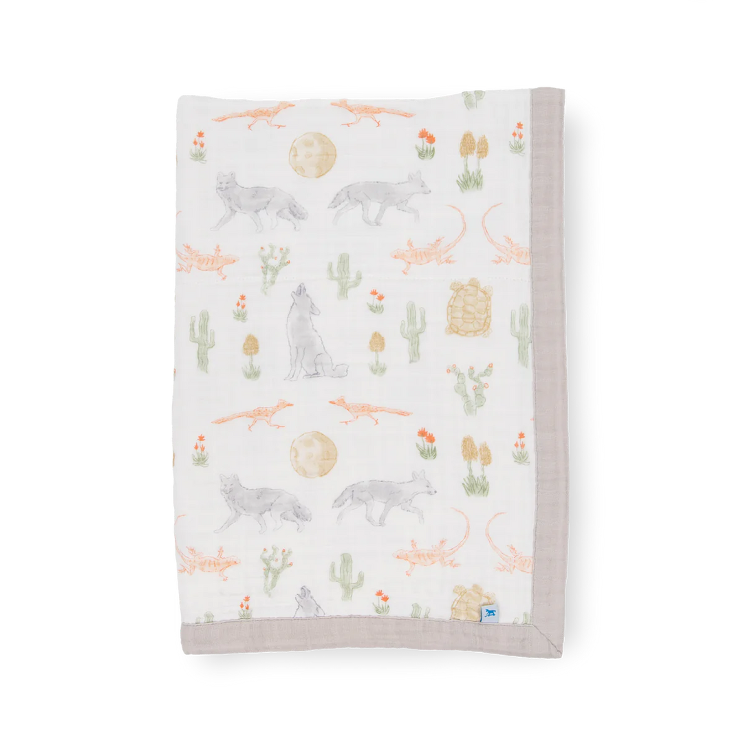Little Unicorn Cotton Muslin Baby Quilt (Desert Night)