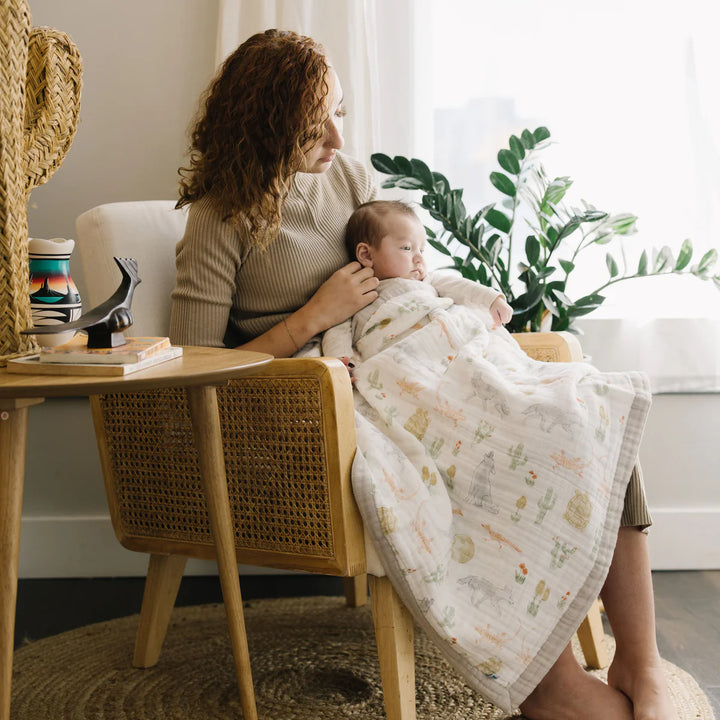 Little Unicorn Cotton Muslin Baby Quilt (Desert Night)