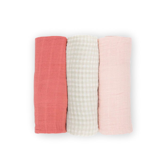 Little Unicorn Cotton Muslin Swaddle Set Light Pink