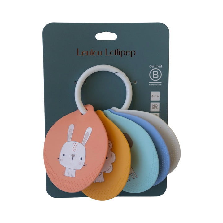 LouLou LOLLIPOP Flash Card Baby Teether (Nature)