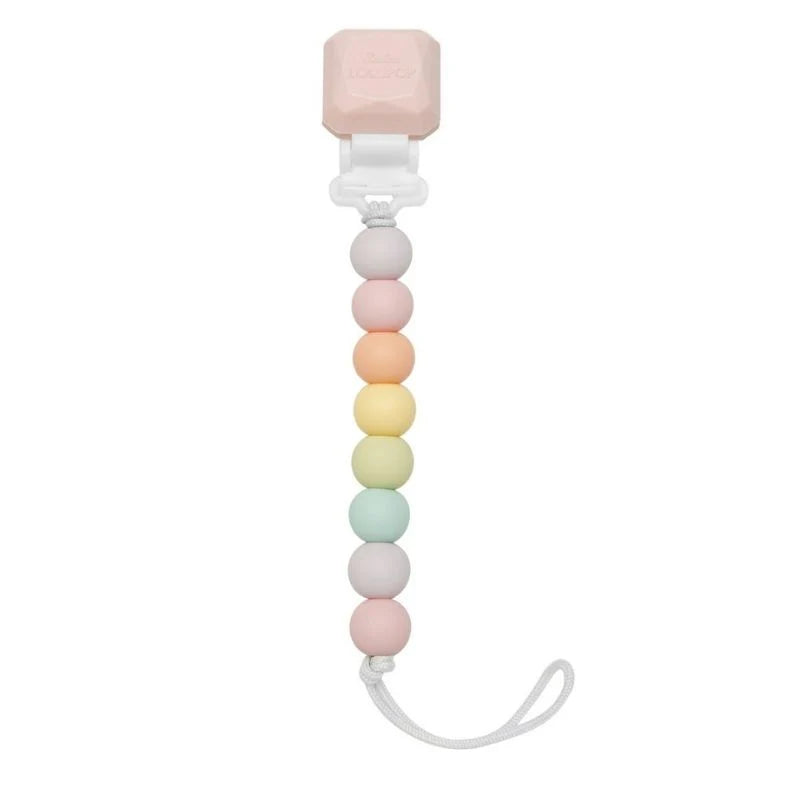 LouLou LOLLIPOP Lolli Gem Silicone Pacifier Clip (Cotton Candy)