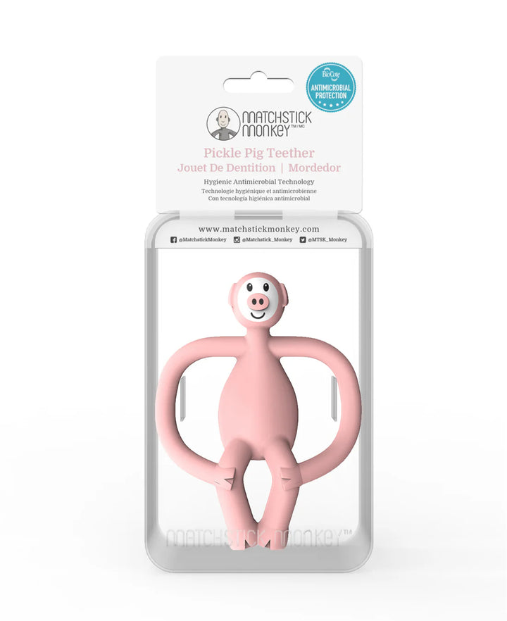 Matchstick Monkey Animal Teether (Pickle Pig)