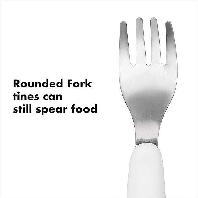Oxo Tot On-the-Go Fork and Spoon Set (Grey)