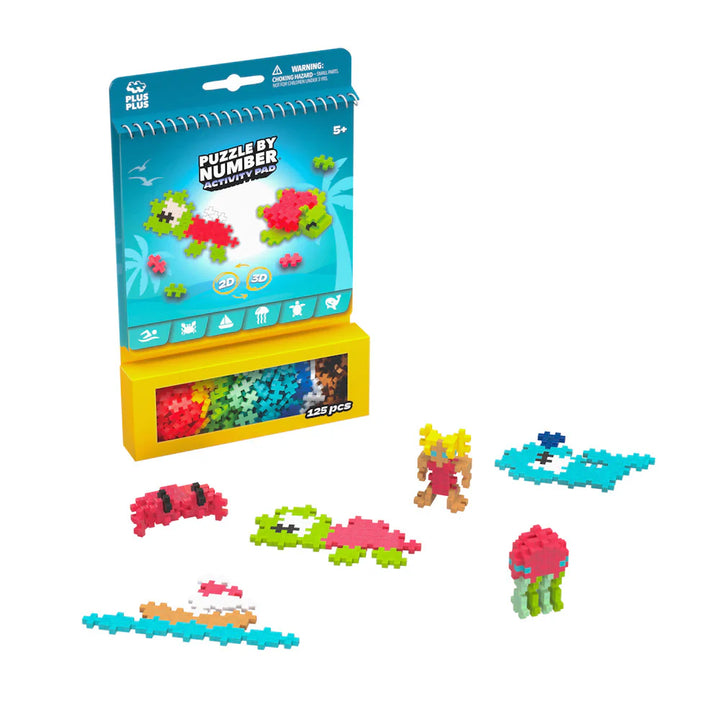 Plus-Plus Puzzle By Number Activity Pad (Ocean)