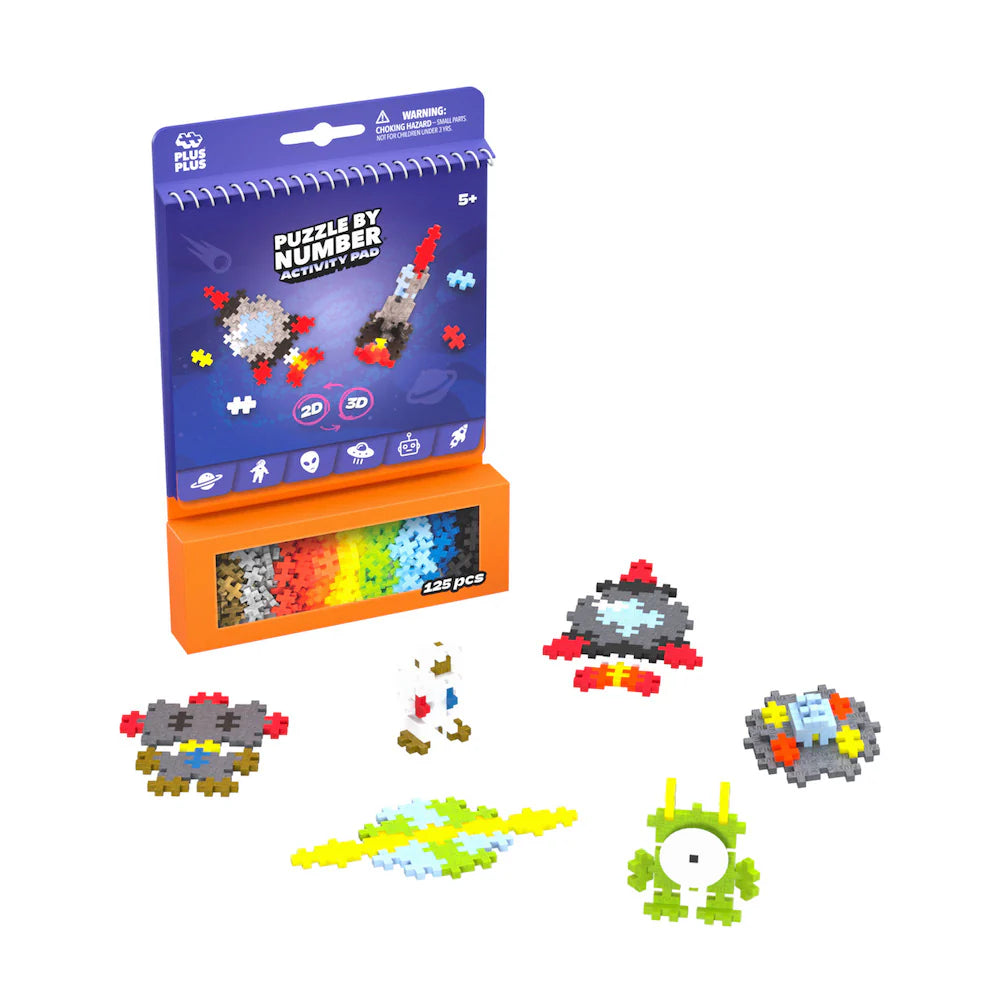 Plus-Plus Puzzle By Number Activity Pad (Space)
