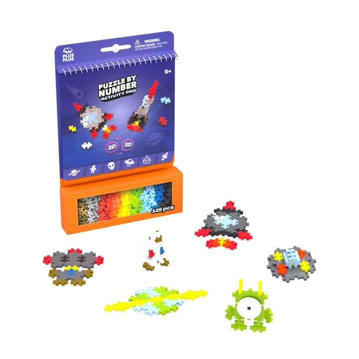 Plus-Plus Puzzle By Number Activity Pad (Space)