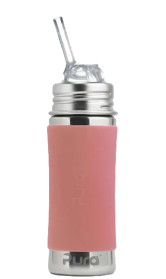Pura 11oz Straw Bottle (Rose)