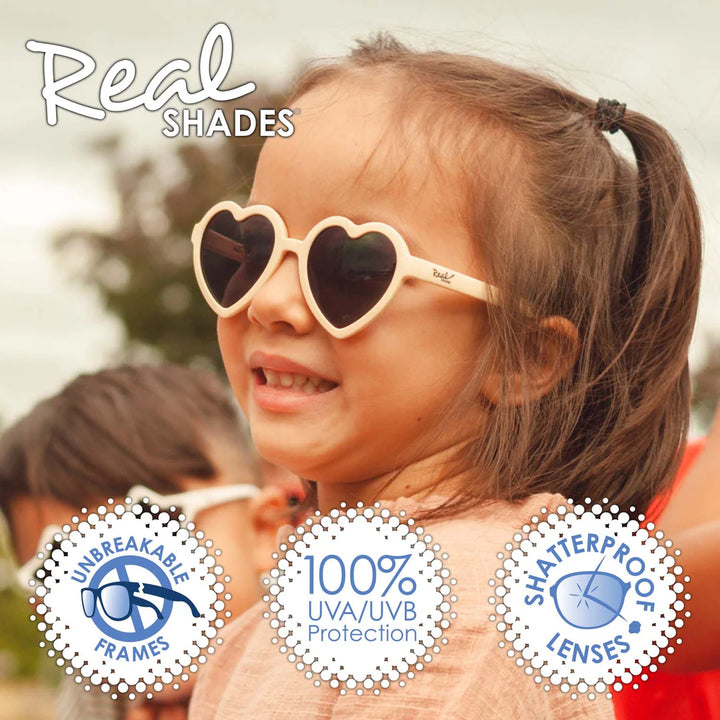 Real Shades Heart Sunglasses (Almond Tan)