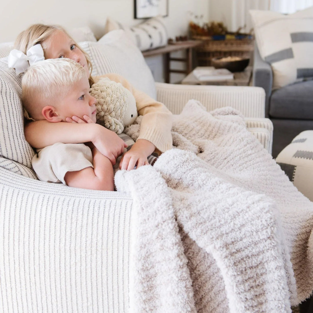 Saranoni Ribbed Bamboni Receiving Blanket (Moonbeam)