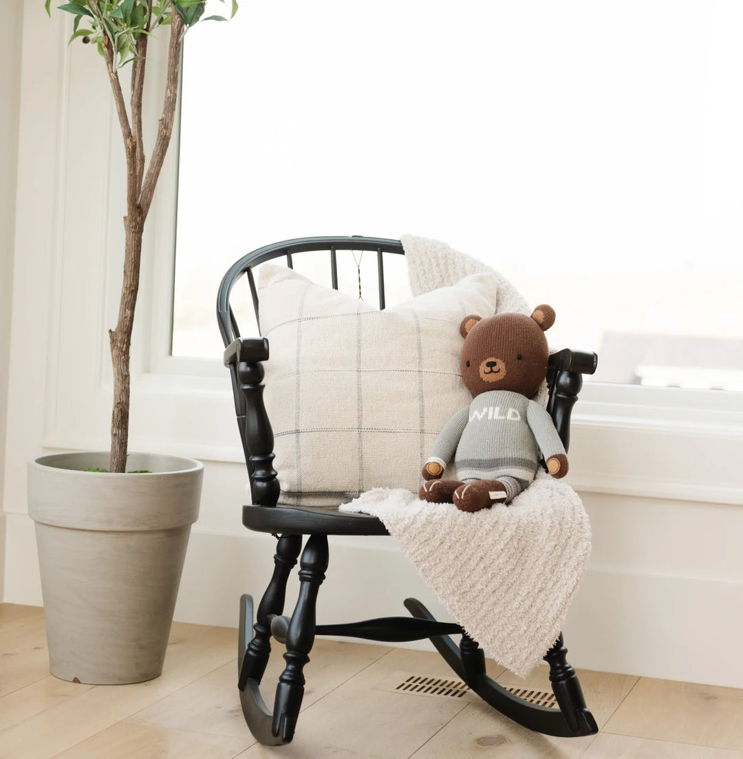 Saranoni Ribbed Bamboni Receiving Blanket (Moonbeam)