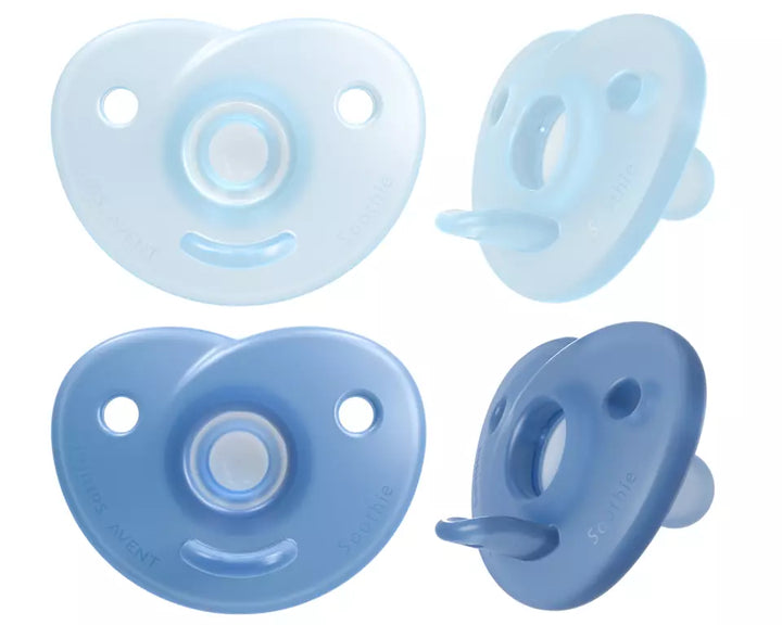 Phillips Avent Soothie Heart Pacifier 0-3 Months 2 Pk (Blue)