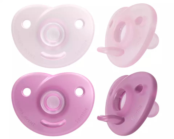 Phillips Avent Soothie Heart Pacifier 0-3 Months 2 Pk (Pink)