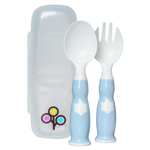 Zoli Fork & Spoon Set (Mist Blue)