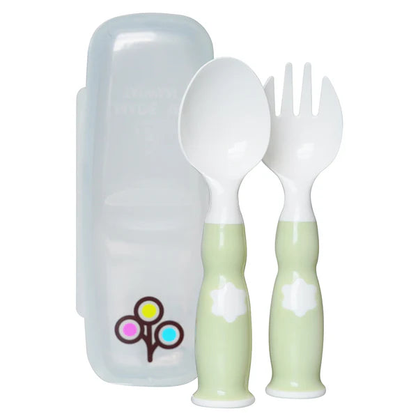 Zoli Fork & Spoon Set (Seafoam Green)