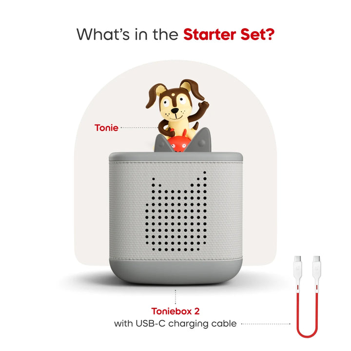 Tonies Toniebox 2 Starter Set: Playtime Puppy (Moon Grey)