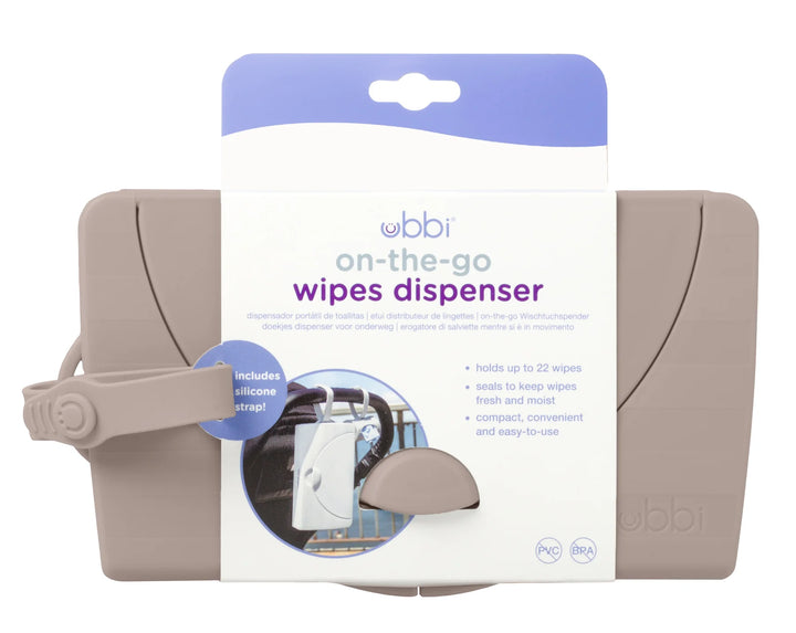 Ubbi On-the-go Wipes Dispenser (Taupe)