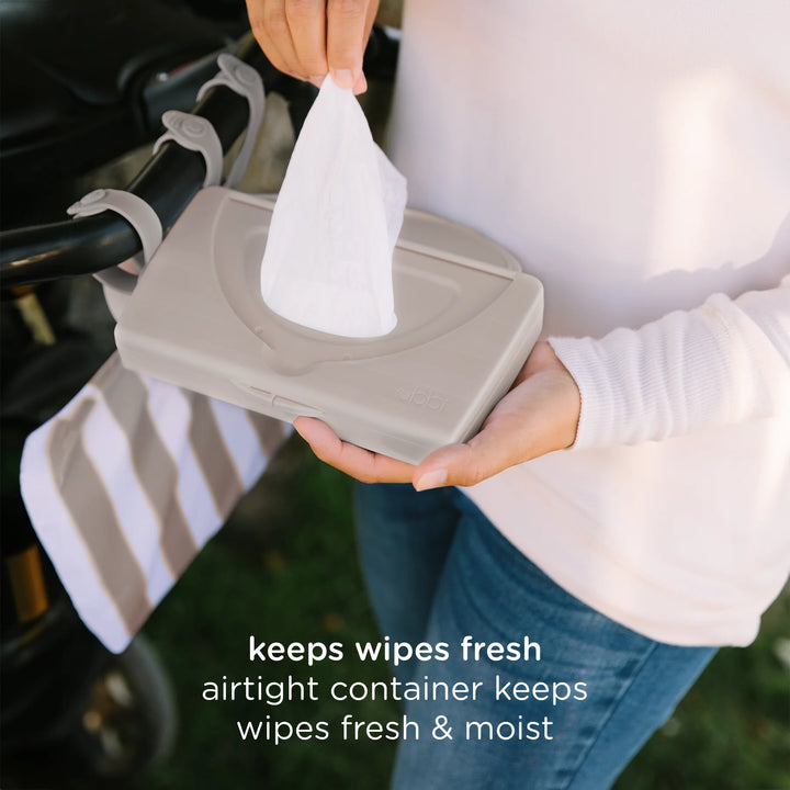 Ubbi On-the-go Wipes Dispenser (Taupe)