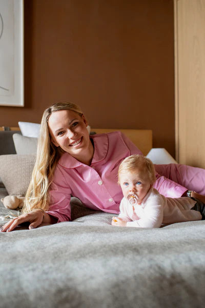 BIBS Boheme Round Latex Pacifier 2-Pack (Blush Glow/Vanilla Glow)-Health-BIBS--babyandme.ca