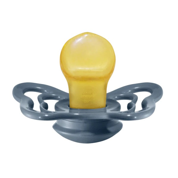 BIBS Couture Anatomical Latex Pacifier 2-Pack (Petrol)-Health-BIBS-Size 1-030039 PB sz1-babyandme.ca