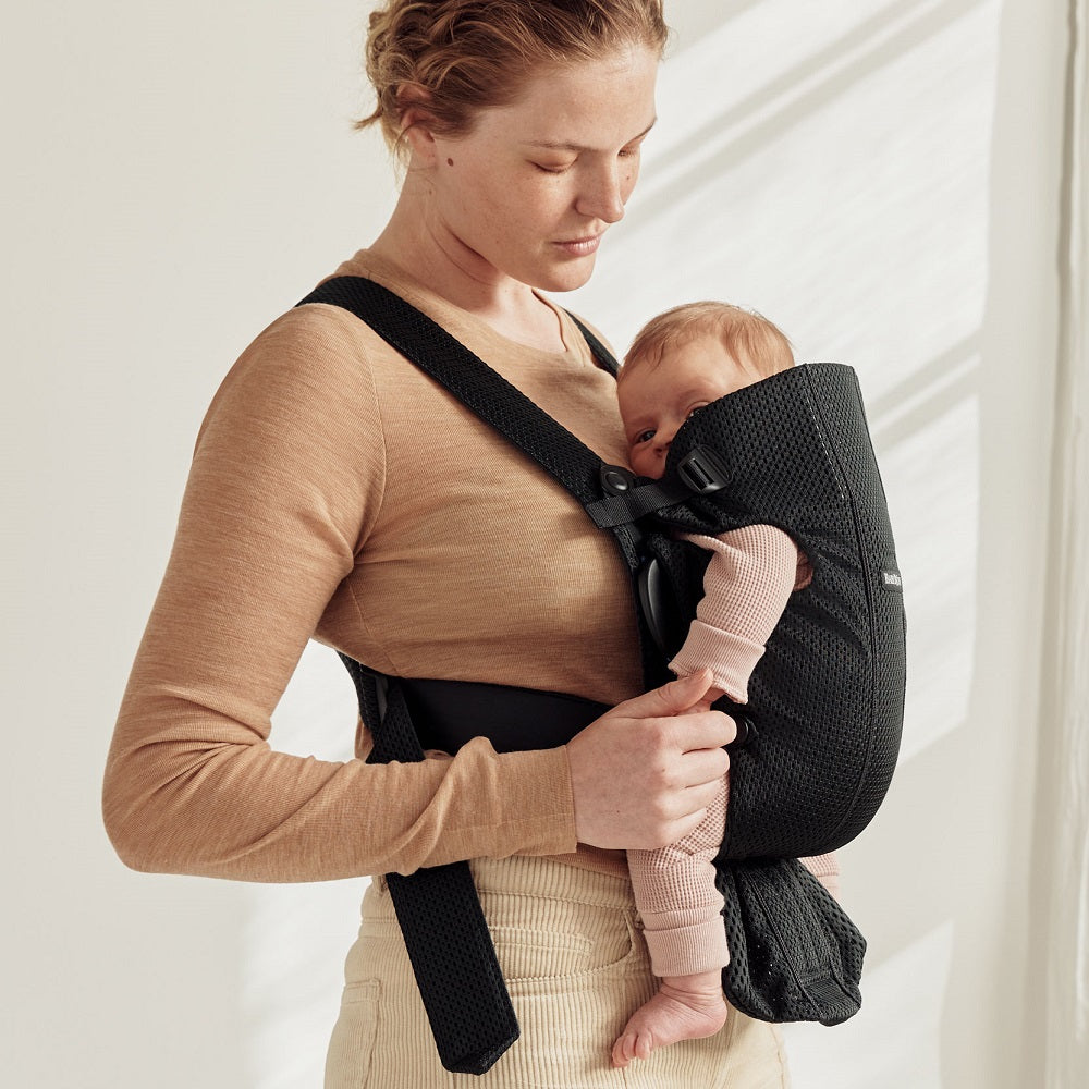 Baby Bjorn Baby Carrier Mini 3D Mesh (Black)-Gear-Baby Bjorn-025537 BK-babyandme.ca