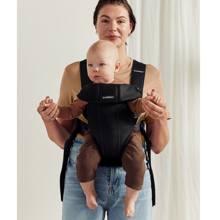 Baby Bjorn Baby Carrier Mini 3D Mesh (Black)-Gear-Baby Bjorn-025537 BK-babyandme.ca