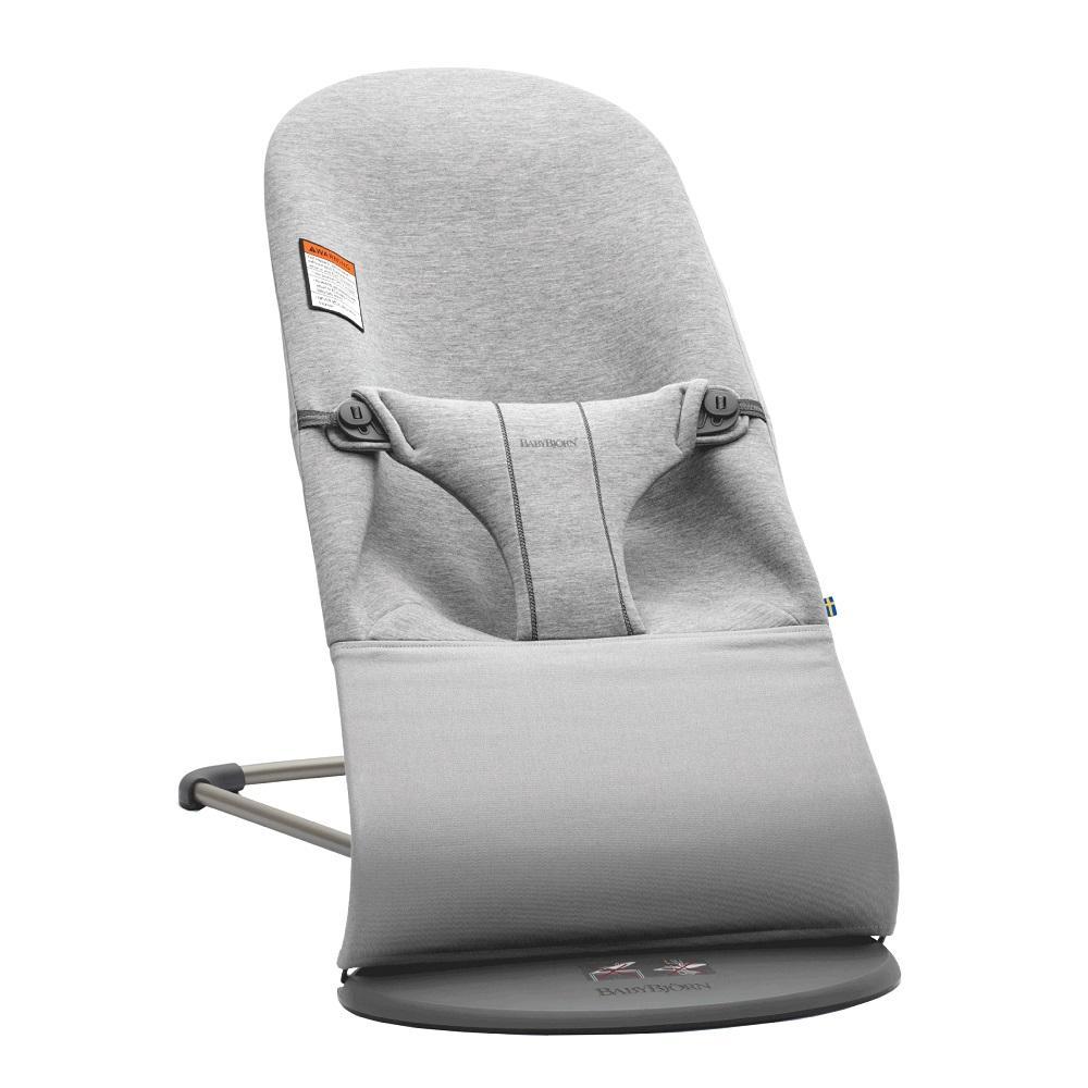 Baby Bjorn Bouncer Bliss 3D Jersey (Light Grey/Dark Grey Frame)-Gear-Baby Bjorn-027623 LG-babyandme.ca