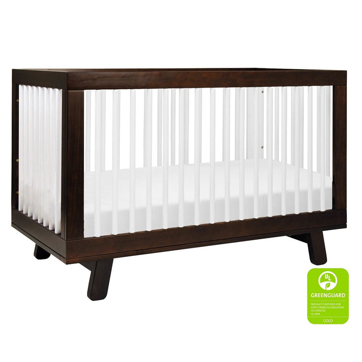 Babyletto Hudson 3-in-1 Crib with Toddler Bed Conversion Kit (Espresso/White) IN-STOCK-Nursery-Million Dollar Baby-028453 EW-babyandme.ca