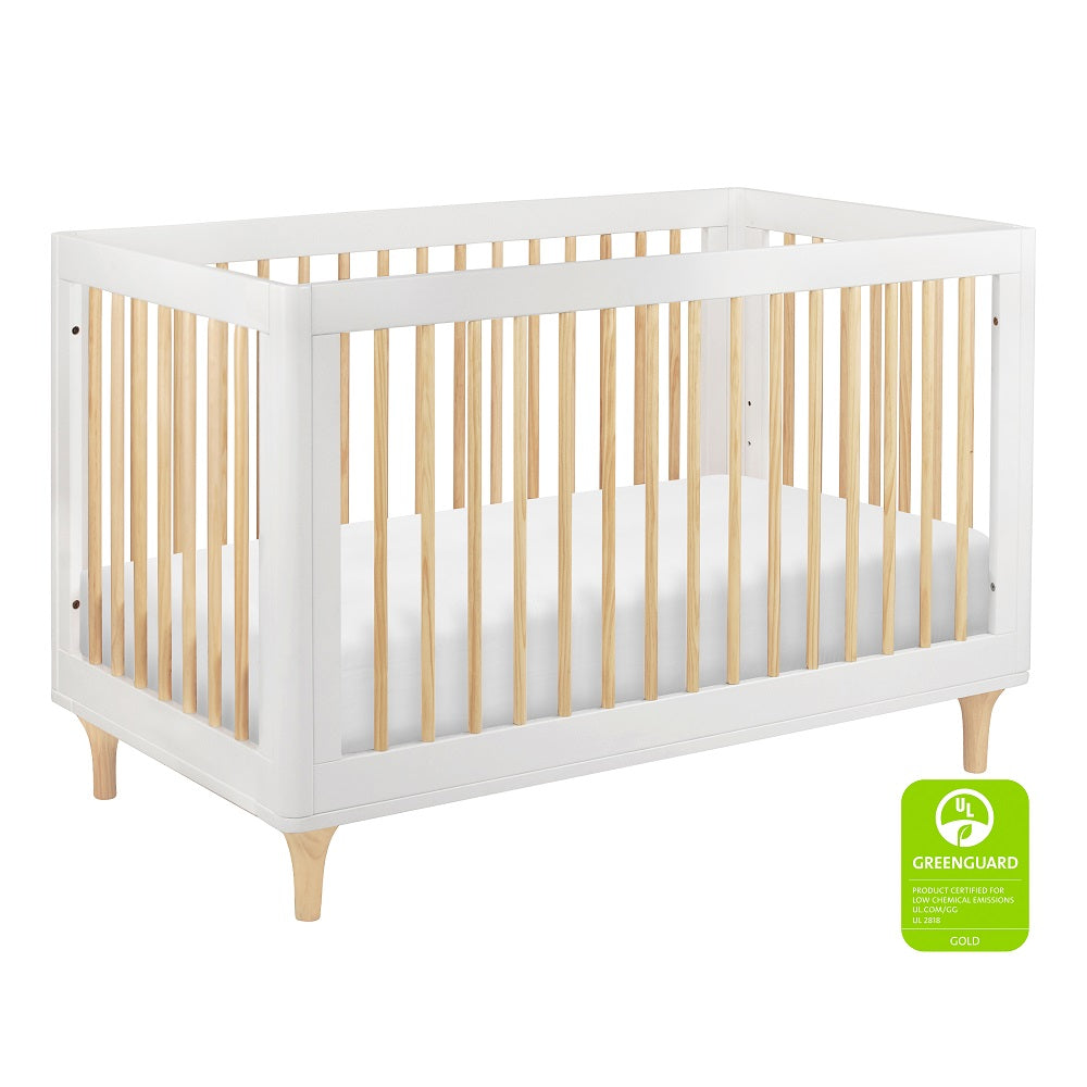 Babyletto Lolly 3-in-1 Crib with Toddler Bed Conversion Kit (White/Natural)  IN-STOCK