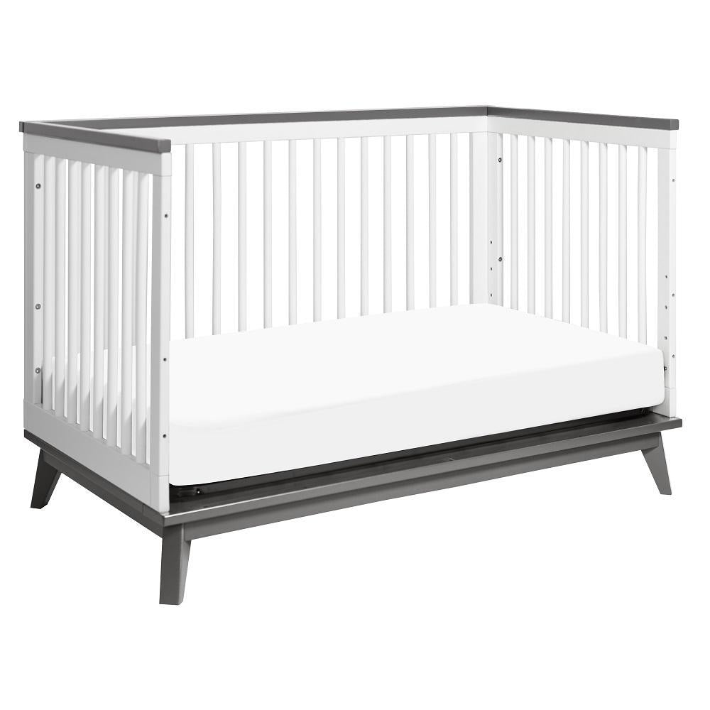 Babyletto Scoot 3-in-1 Crib with Toddler Bed Conversion Kit (White/Slate) IN-STOCK-Nursery-Million Dollar Baby-028449 WS-babyandme.ca