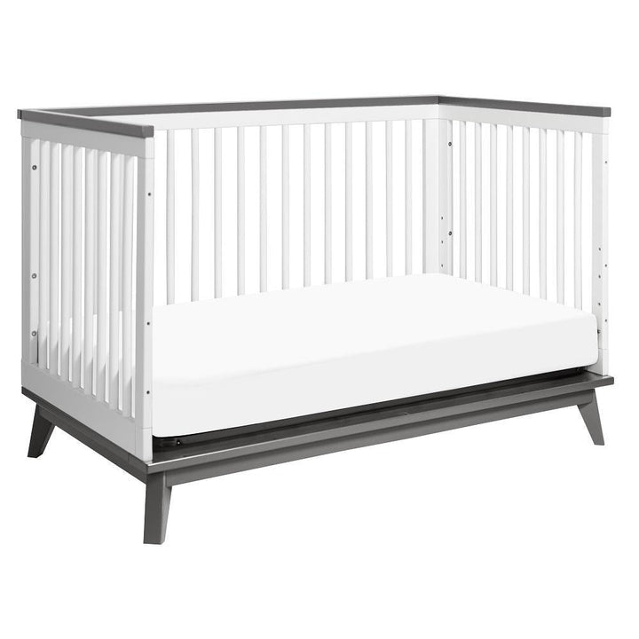Babyletto Scoot 3-in-1 Crib with Toddler Bed Conversion Kit (White/Slate) IN-STOCK-Nursery-Million Dollar Baby-028449 WS-babyandme.ca